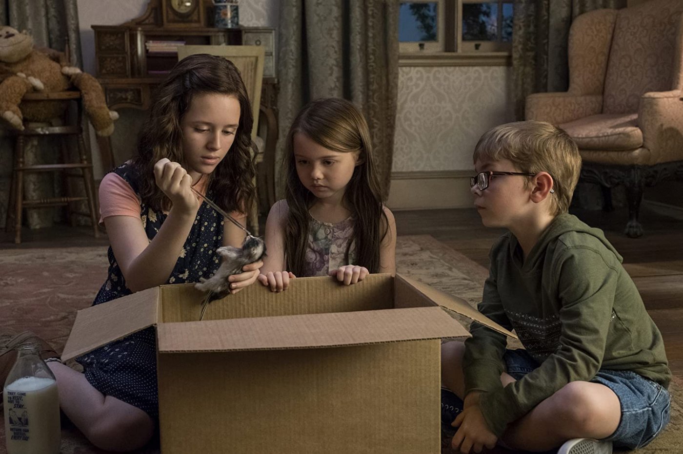 Lulu Wilson, Violet McGraw y Julian Hilliard en The Haunting of Hill ...